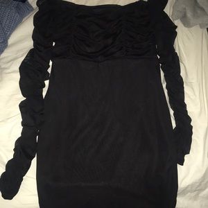 Long sleeve black dress